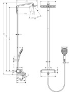 Dušo komplektas Hansgrohe Raindance E Showerpipe 360 Bath