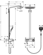 Dušo komplektas Hansgrohe Raindance E Showerpipe 300, 3 jet