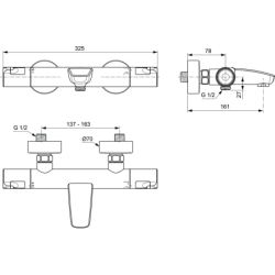 Termostatinis maišytuvas Ideal Standard Ceratherm T50