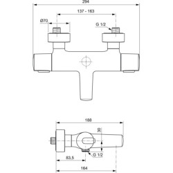 Termostatinis maišytuvas Ideal Standard Ceratherm 100 New
