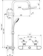 Dušo sistema su maišytuvu Ideal Standard Ceratherm 25