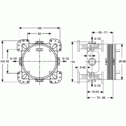 Termostatinės sistemos Ideal Standard Ceratherm 100 komplektas