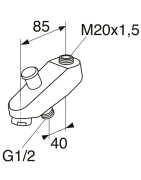 Maišytuvo snapas Gustavsberg New Nordic