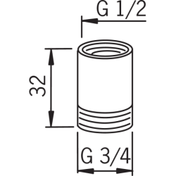 Redukcinė mova Oras, G 3/4" - 1/2"