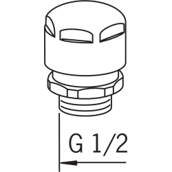 Vakuuminis ventilis Oras Type LA, galinis modelis, G 1/2"