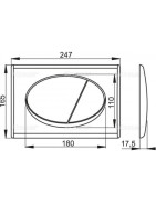 Nuleidimo mygtukas Alca Plast M70, dvigubas, baltos spalvos