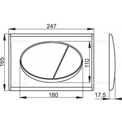 Nuleidimo mygtukas Alca Plast M70, dvigubas, baltos spalvos