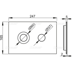Nuleidimo mygtukas Alca Plast Turn, matinis aliuminis