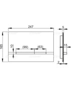 Nuleidimo mygtukas Alca Plast Stripe, matinis aliuminis