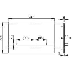 Nuleidimo mygtukas Alca Plast Stripe, matinis aliuminis