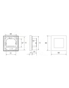 Patalpos termostatas Danfoss Icon Display, potinkinis, 24 V