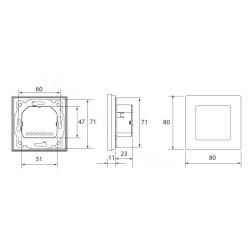 Patalpos termostatas Danfoss Icon Display, potinkinis, 24 V