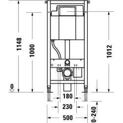WC rėmas Duravit DuraSystem Standard, 500x1148 mm