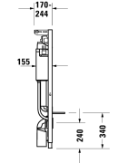 WC rėmas Duravit DuraSystem Standard, 500x1148 mm
