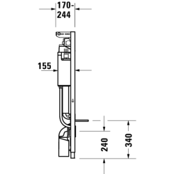 WC rėmas Duravit DuraSystem Standard, 500x1148 mm