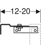 Laikikliai rėmui Geberit DuofixBasic, distanciniai, 12 - 20 cm