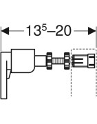 Tvirtinimai rėmams Geberit Duofix, distanciniai
