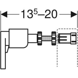 Tvirtinimai rėmams Geberit Duofix, distanciniai