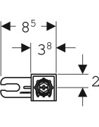 Tvirtinimai rėmams Geberit Duofix, distanciniai
