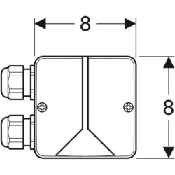Dėžutė transformatoriui Geberit, atspari drėgmei