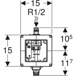 Montavimo rinkinys Geberit, pisuaro praplovimo valdymui