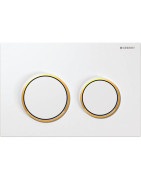 Vandens nuleidimo mygtukas Geberit Omega20, baltas/auksas