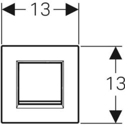 Vandens nuleidimo mygtukas Geberit Type30, chromas