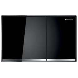 Vandens nuleidimo mygtukas Geberit Sigma60, juodas stiklas