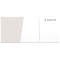Vandens nuleidimo mygtukas Geberit Type70, baltas stiklas