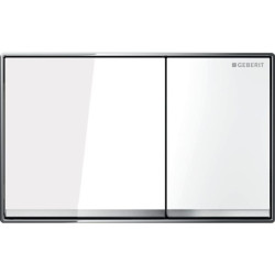 Vandens nuleidimo mygtukas Geberit Omega60, baltas stiklas