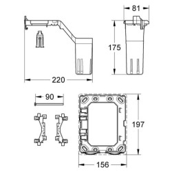 Rinkinys potinkiniam WC gaiviklio talpinimui Grohe Fresh