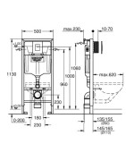 Rėmas unitazui Grohe Rapid SL 3 in 1