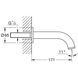 Potinkinis vonios snapas Grohe Atrio, 171 mm