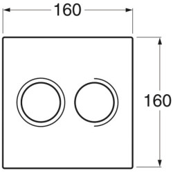 Vandens nuleidimo mygtukas Gustavsberg Triomont XS, baltas