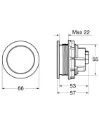 Vandens nuleidimo mygtukas Gustavsberg Triomont XS/XT