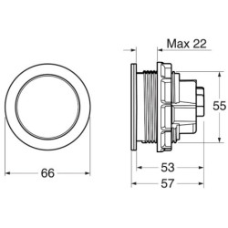 Vandens nuleidimo mygtukas Gustavsberg Triomont XS/XT