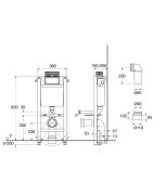 Rėmas unitazui Gustavsberg Triomont XT, su mygtuku