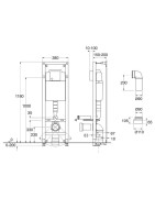 Rėmas unitazui Gustavsberg Triomont XS, su sienine plokštele