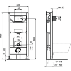 Rėmas pakabinamam unitazui Ideal Standard Prosys 120M
