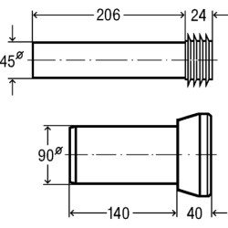 Potinkinio WC prijungimo komplektas Viega