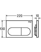 WC mygtukas Viega Visign For Life 6, baltas