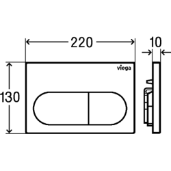WC mygtukas Viega Visign For Life 6, baltas