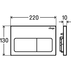 WC mygtukas Viega Visign For Life 5, baltas