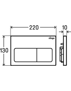 WC mygtukas Viega Visign For Life 5, chromas
