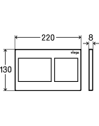 WC mygtukas Viega Visign For Style 21, baltas