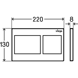 WC mygtukas Viega Visign For Style 21, baltas