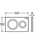 WC mygtukas Viega Visign For Style 20, baltas