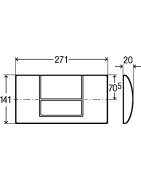 WC mygtukas Viega Standard 1, chromas