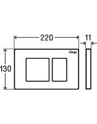 WC mygtukas Viega Visign For Public 10, nerūdijančio plieno