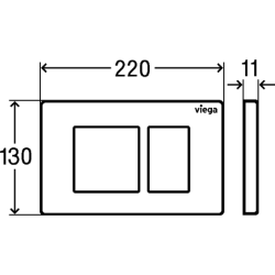 WC mygtukas Viega Visign For Public 10, nerūdijančio plieno